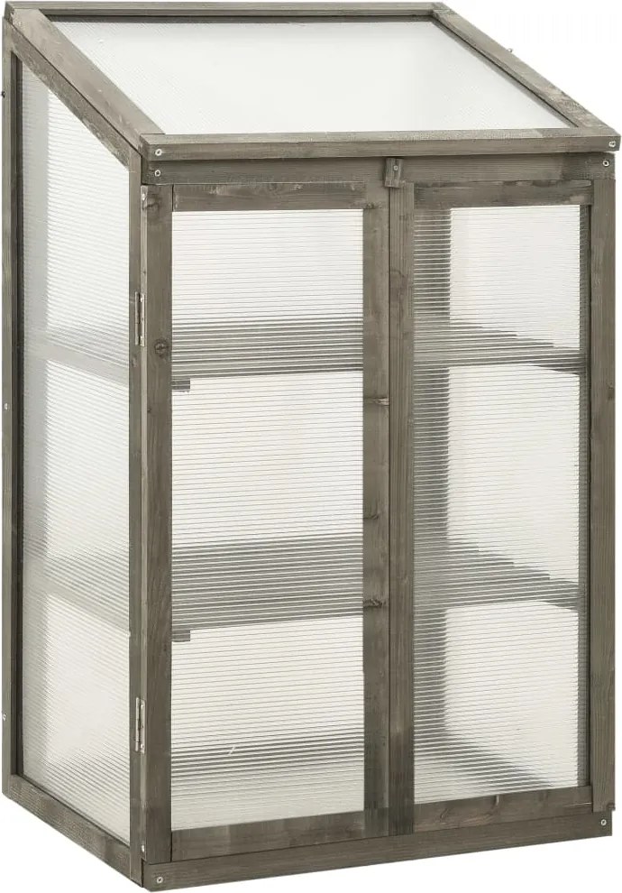 vidaXL fenyőfa melegház 60 x 45 x 100 cm