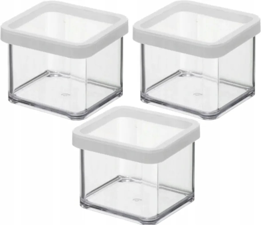 Rotho 3 Db-os Ételtároló Szett Ömlesztett Árukhoz 0,5L Fehér Loft