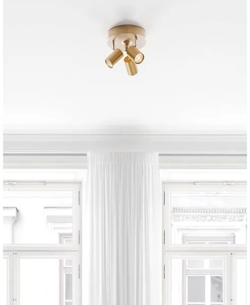 ByRydens 4200710-6501 - CORRECT spotlámpa 3xGU10/7W/230V arany, Ø 20 cm