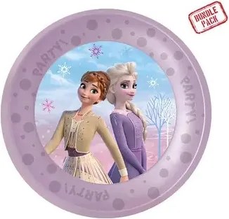 Disney Jégvarázs Wind micro prémium műanyag lapostányér 4 db-os szett 21 cm