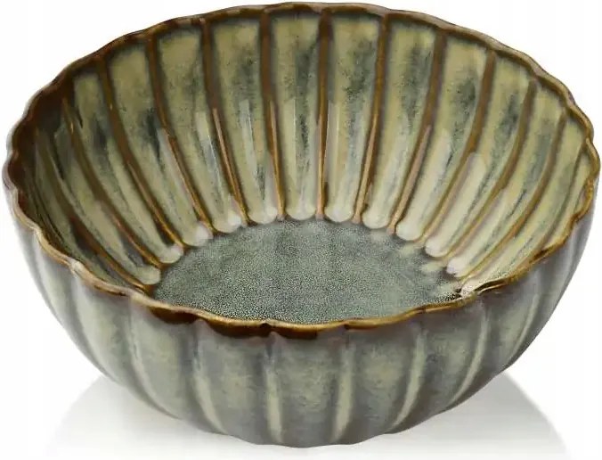 Evie Green skandináv stílusú zöld porcelán tál, 16 cm