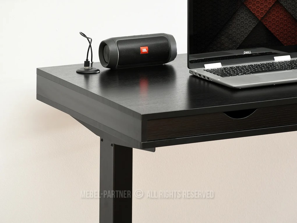 PC asztal Osto 100 (fekete fa + fehér). 1109818