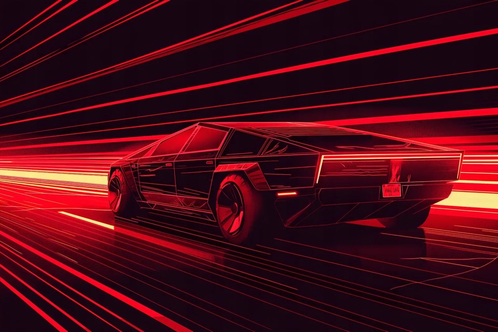 Poszter 30x20cm Sebesség a piros neonban