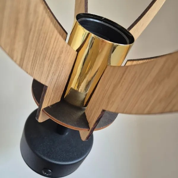 Felületre szerelhető csillár LANDO 1xE27/15W/230V tölgy