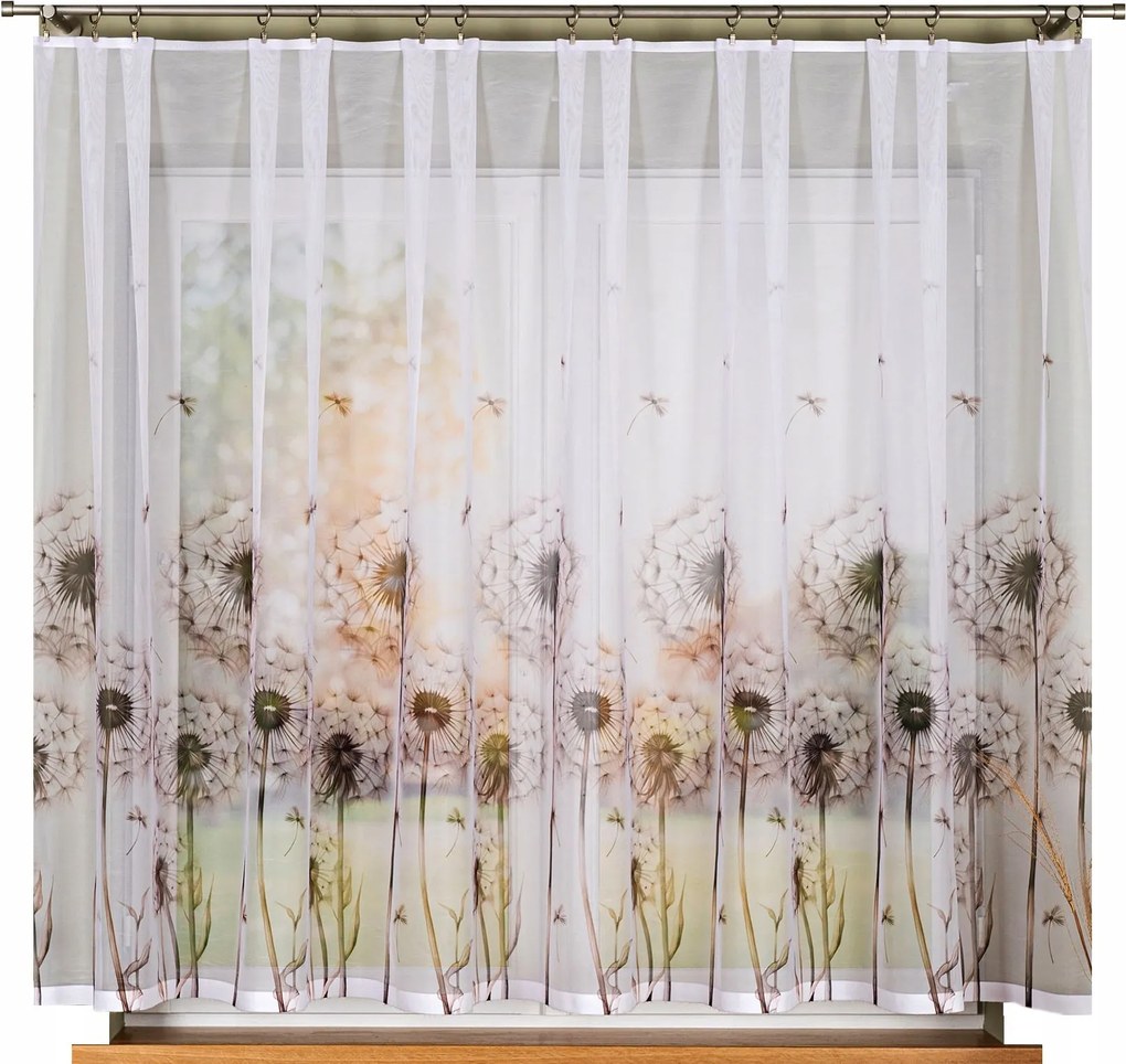 Pitypang kész függöny, nyomtatott méret 400x160cm (szegélyekkel)