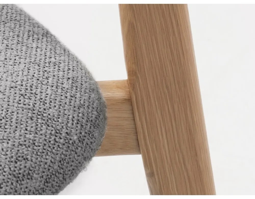 Világosszürke-natúr színű étkezőszék Elim – Unique Furniture