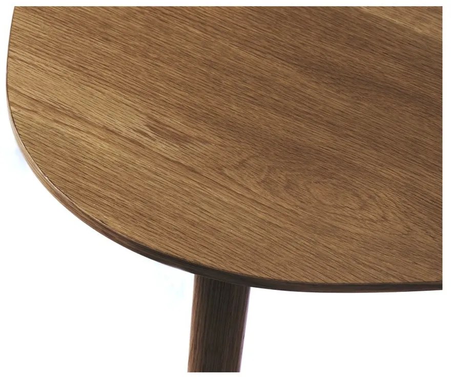 Barna dohányzóasztal szett tölgyfa dekorral 2 db-os 70x100 cm Adda – Unique Furniture