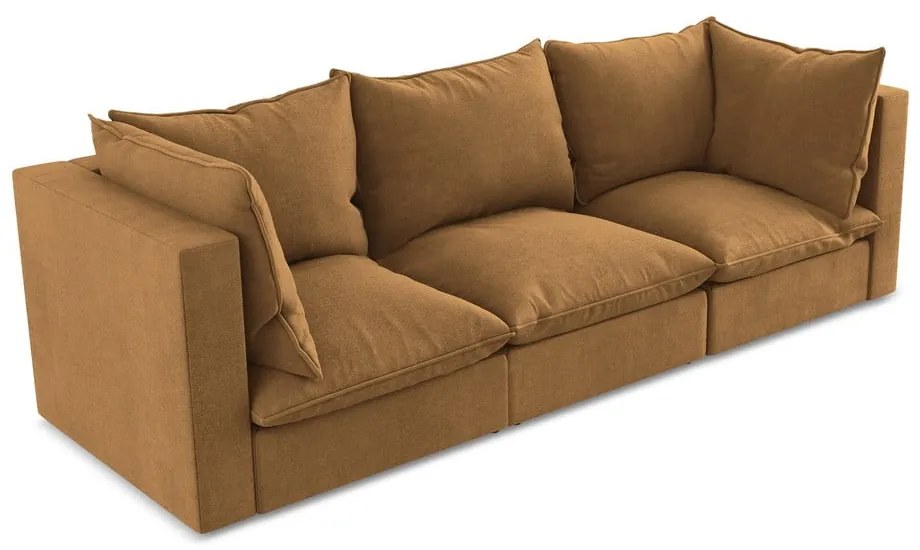 Terrakotta színű kanapé 255 cm Manao – Makamii