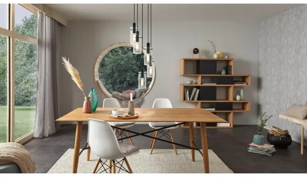 Eglo 97368 -  Csillár zsinóron MONTEFINO 5xE27/60W/230V