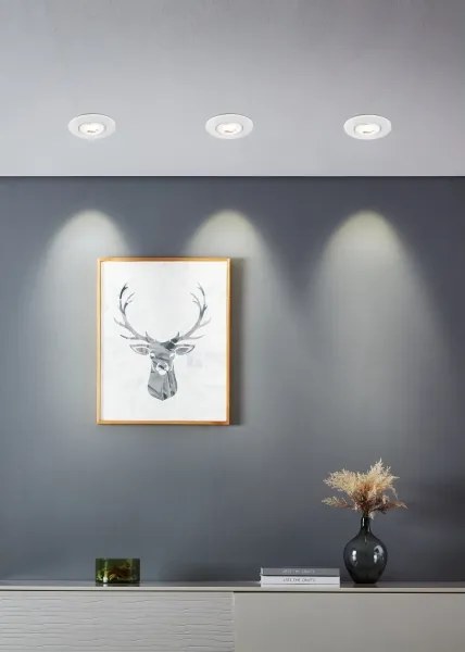 Eglo 300185 - 5 darabos LED beépíthető mennyezeti lámpa GEDREZ LED/4,9W/230V átm. 9 cm fehér