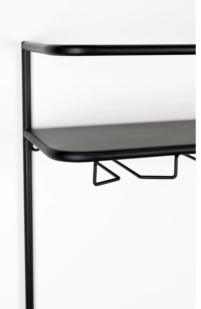 Fekete rattan bortartó szekrény Guuji - White Label