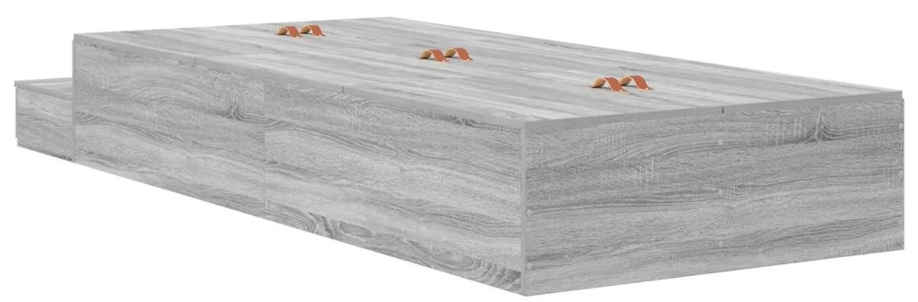 Ágykeret tárolóval Szürke sonoma 226.5 x 75 x 31.5 cm Faanyag