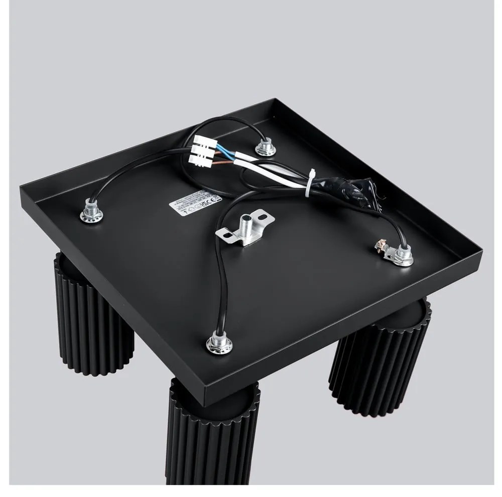 Fekete mennyezeti lámpa 25x25 cm Gleam – Sollux