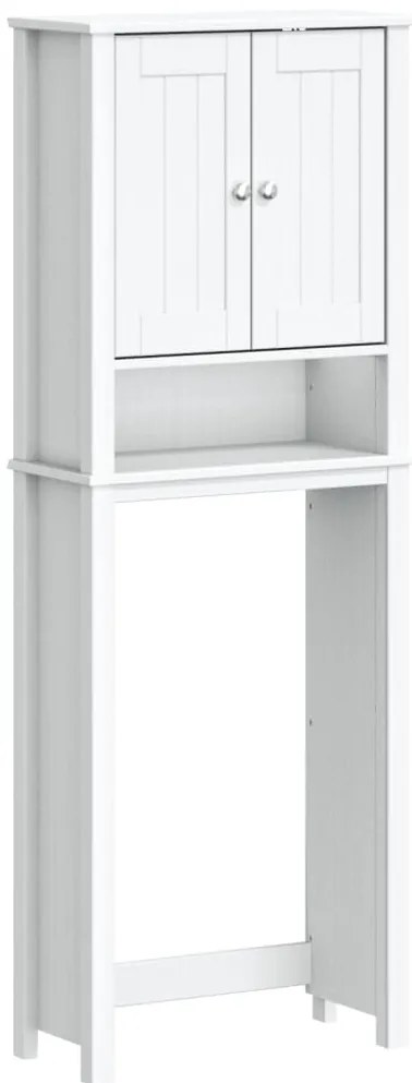 BERG fehér tömör fa WC feletti tároló 60 x 27 x 164,5 cm