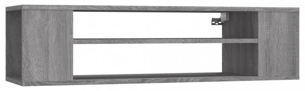 szürke sonoma színű szerelt fa függő TV-szekrény 100x30x26,5 cm