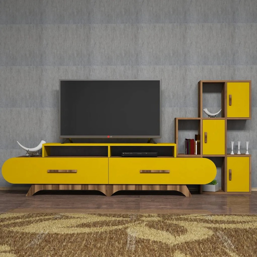 Flora S - Walnut, Yellow