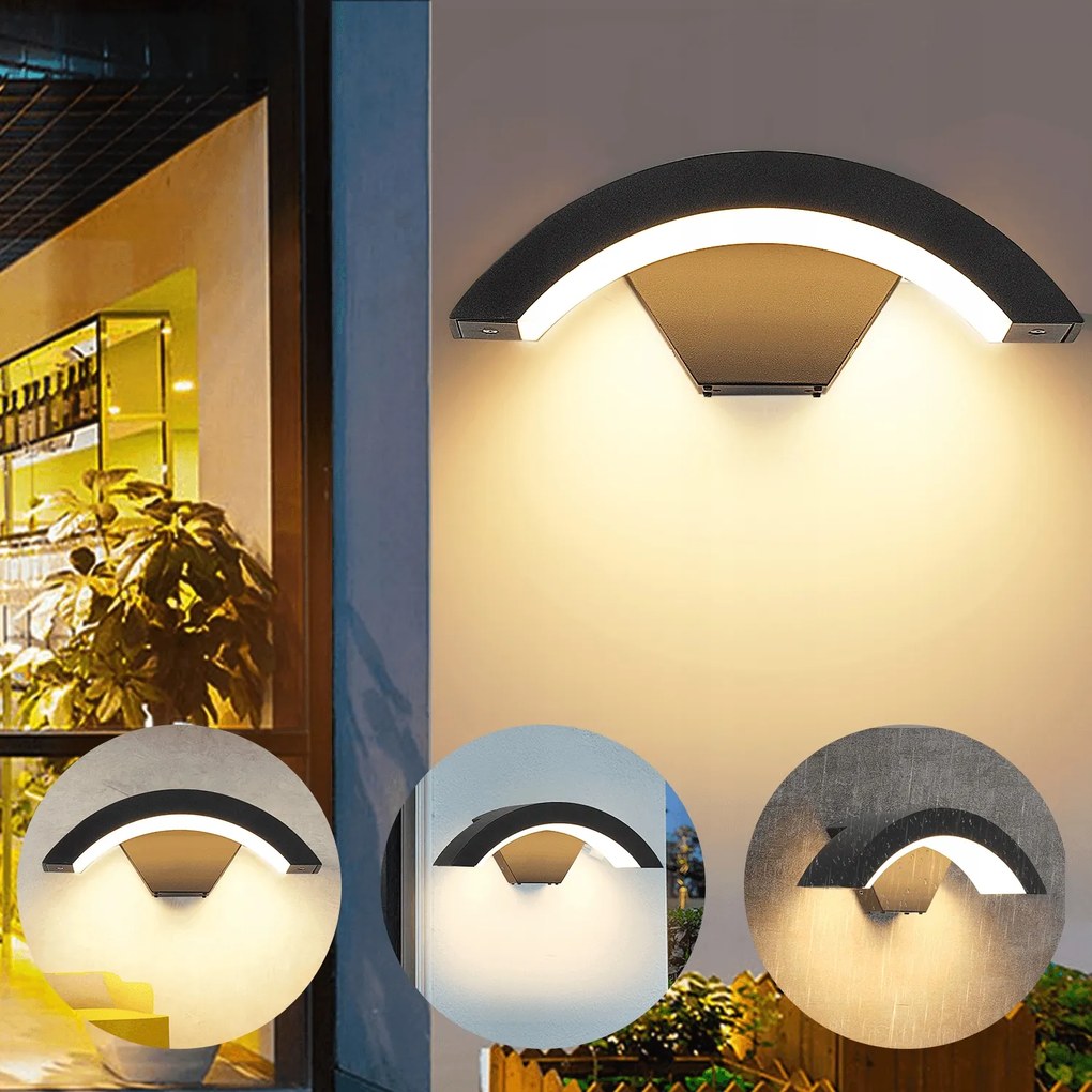 Kerti Fali lámpa Homlokzati Kültéri Led 18W Vízszigetelés IP65