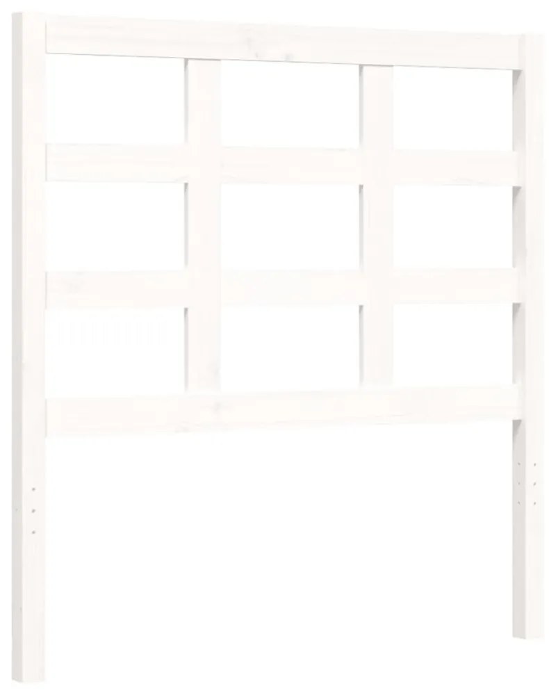 fehér tömör fa ágykeret fejtámlával 90 x 200 cm