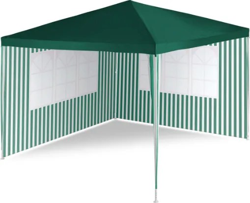 GARTHEN Kerti sátor zöld 3 x 3 m + 2 oldalfal