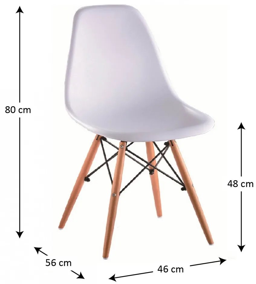GAMIN II NEW modern 80cm étkezőszett 4 étkezőszékkel