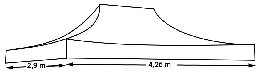 Pavilon ponyva több típusban-2,9x4,5 méteres tető ponyva