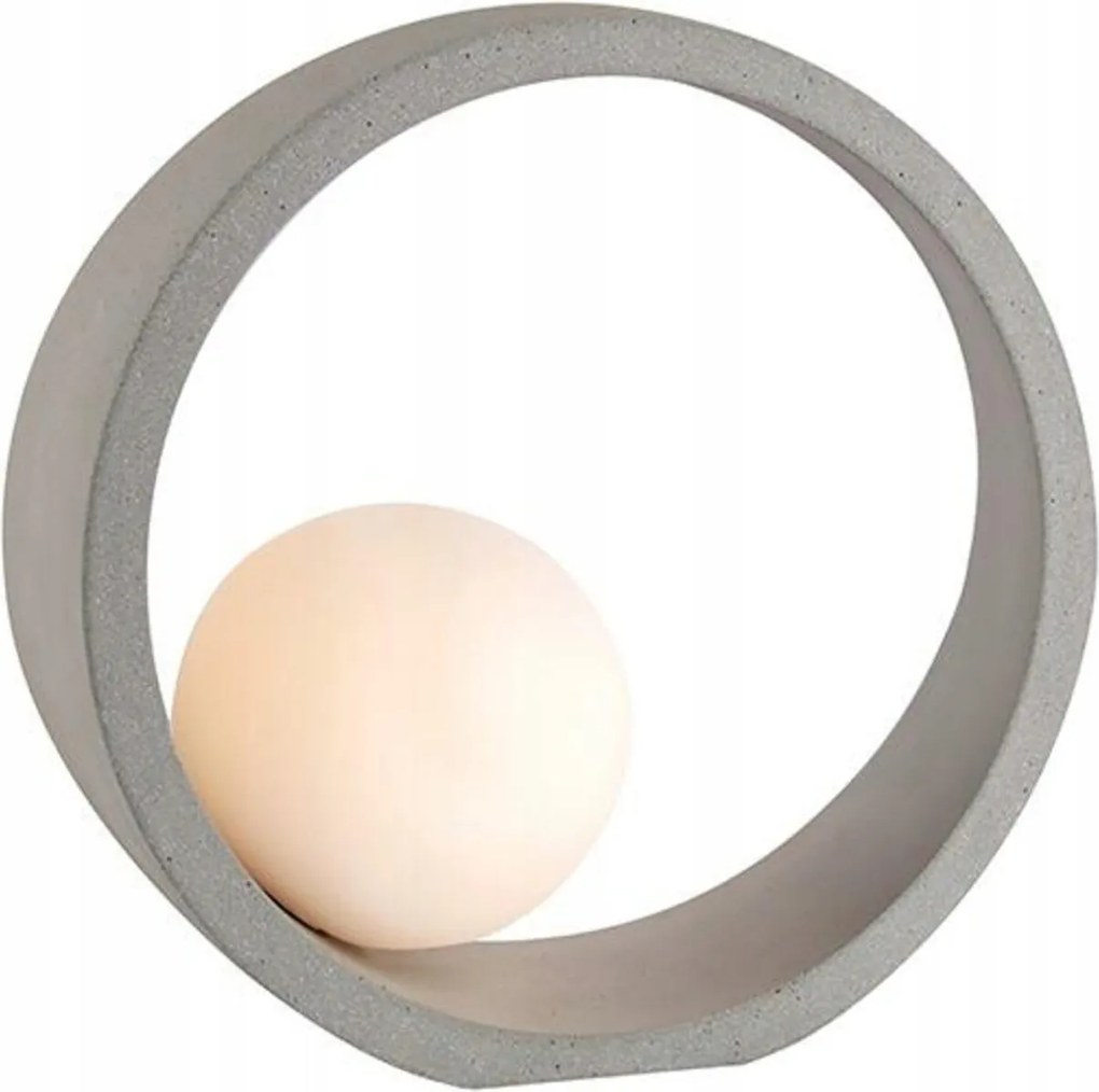 Aca Lighting asztali lámpa 1XG9 szürke beton+fehér D24x10CM Venus MK421T24G