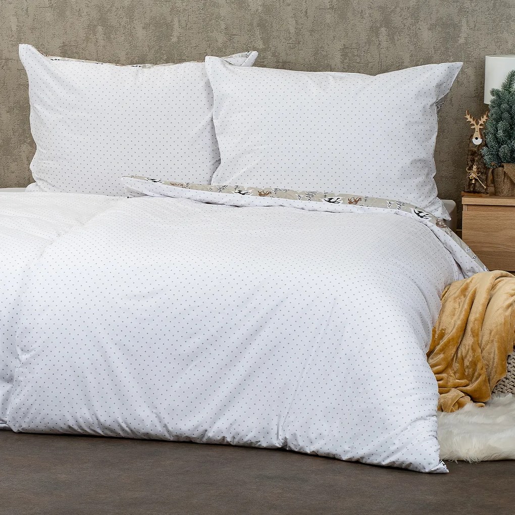 4Home Christmas forest pamut ágyneműhuzat, 140 x 220 cm, 70 x 90 cm