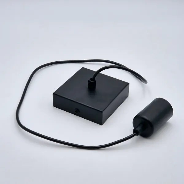 Csillár zsinóron ASTRID 1xE27/60W/230V matt fekete