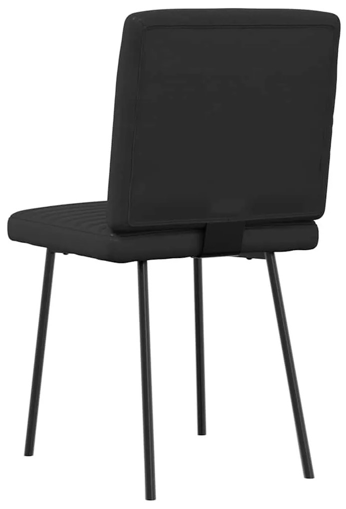 vidaXL 4 db fekete műbőr étkezőszék