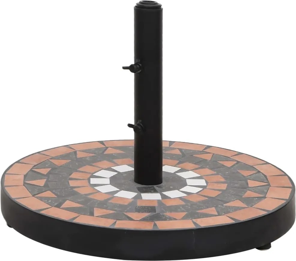 vidaXL terrakotta és fehér kerek napernyő talp 12 kg