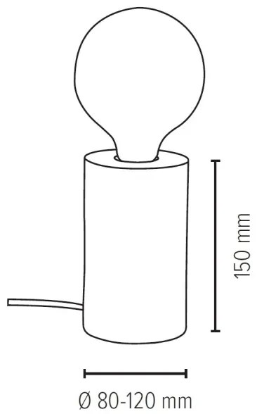 Spot-Light 76910151 - TRABO asztali lámpa 1xE27/25W/230V