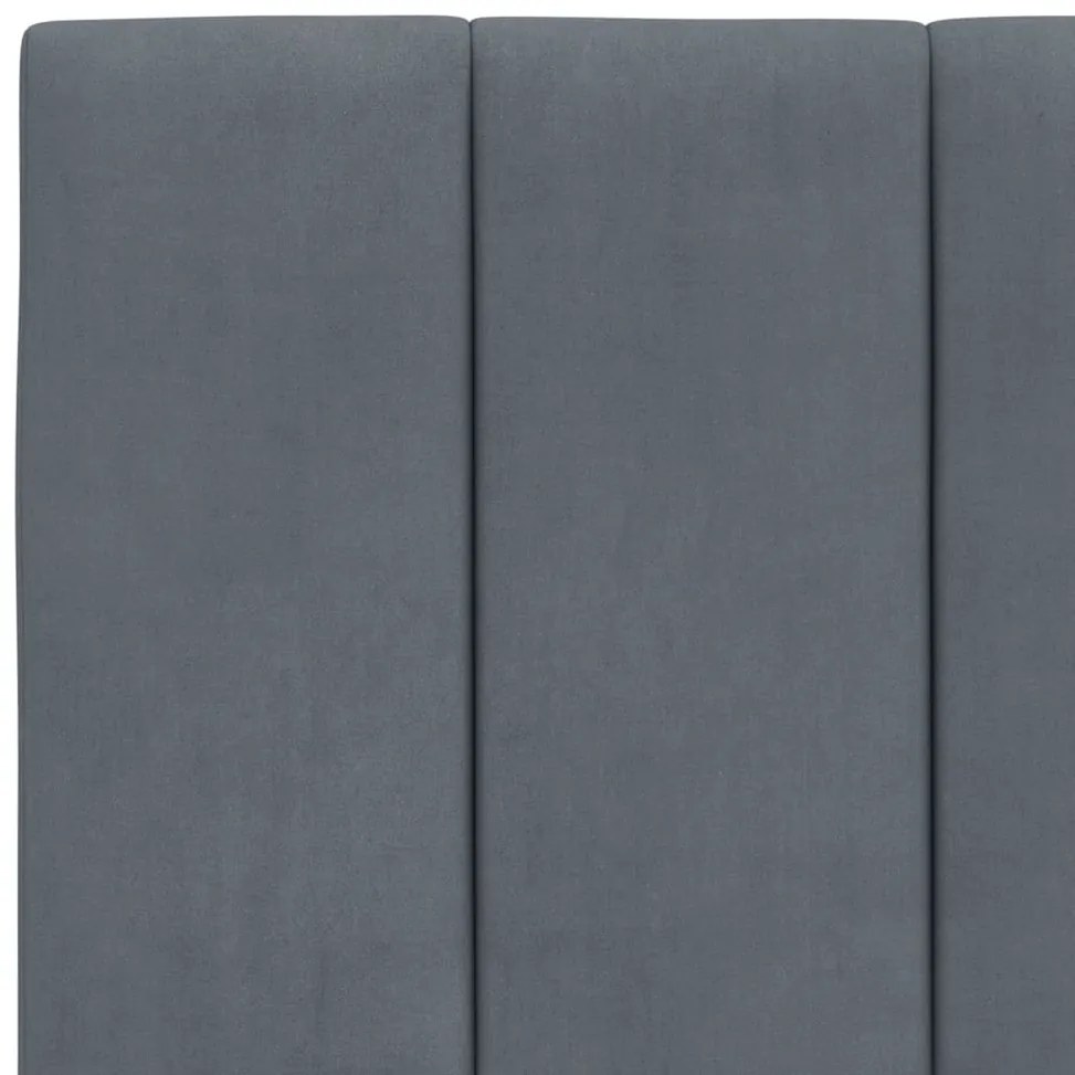 sötétszürke bársony fejtámla párna Hanko 180 cm