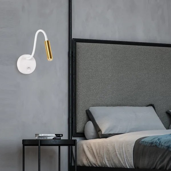 Brilagi - LED Rugalmas fali lámpa MAYA LED/3W/230V 4000K fehér/arany