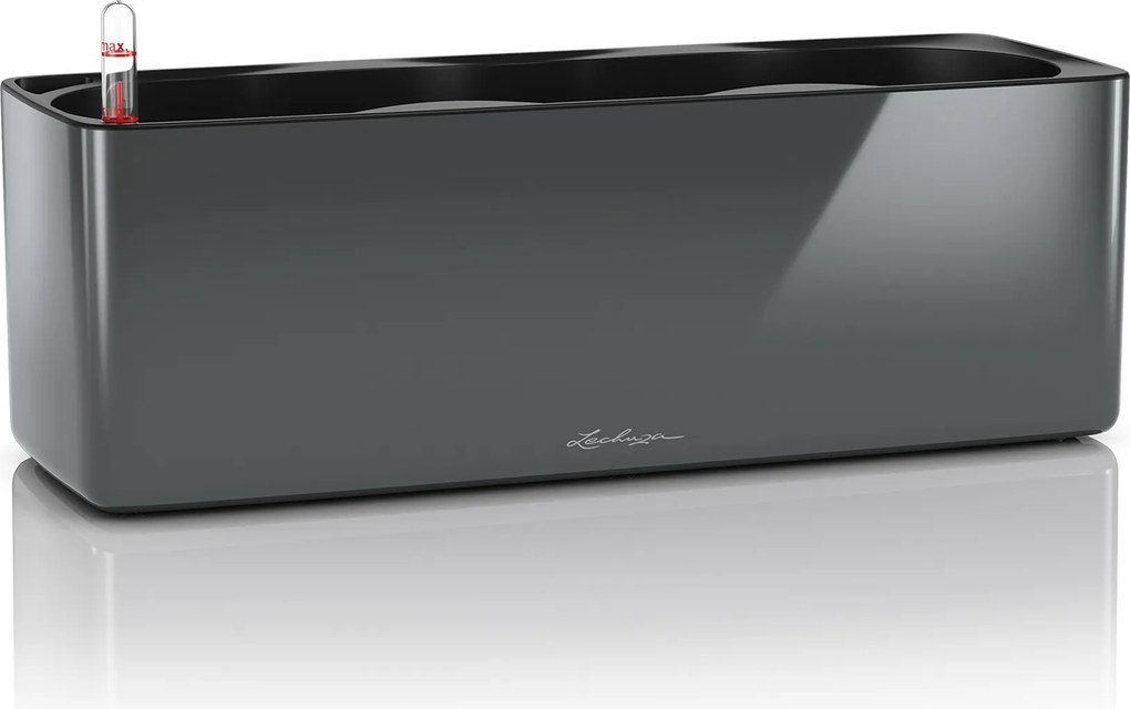 Virágtartó műanyag szürke Lechuza 40 cm x 14 x 13,5 cm