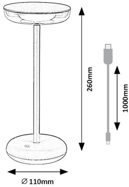 Rabalux 77089 - LED Dimmelhető kültéri lámpa KONIN LED/6W/5V IP44 barna