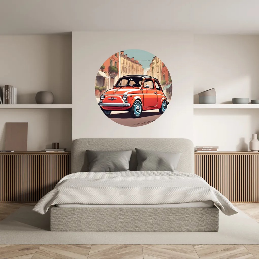 PIPPER. Kör alakú falmatrica "Fiat 500" Méret: 100cm