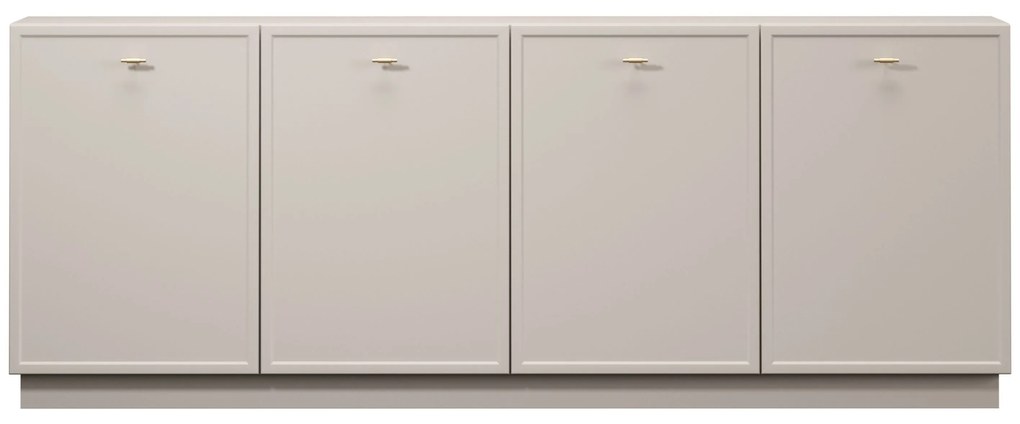 Lorini négyajtós komód 200 cm - kasmír / arany T-bar fogantyúk