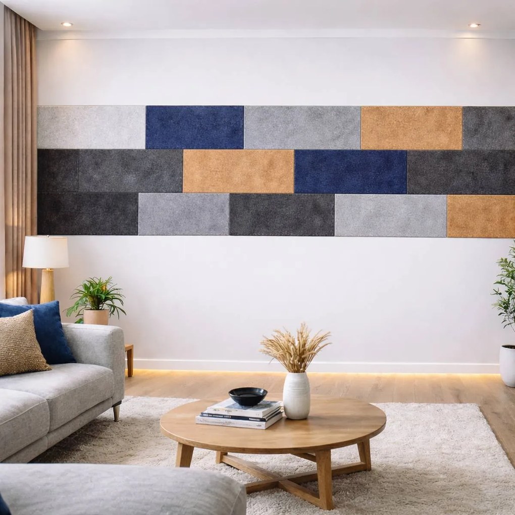 Bilnora extra sűrű filc hangszigetelő panel 120x30x1,2cm - 01 Fehér