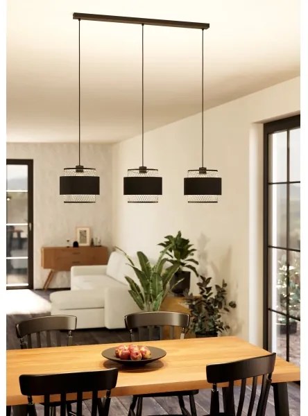 Eglo 43669 - Csillár zsinóron BAZELY 3xE27/40W/230V