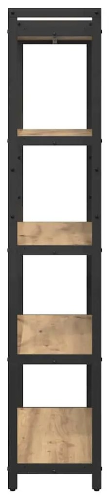 Könyvszekrény kézműves tölgy 80 x 30 x 153 cm Faanyag