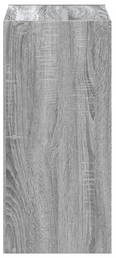 szürke sonoma színű szerelt fa könyvespolc 68,5 x 32 x 68,5 cm