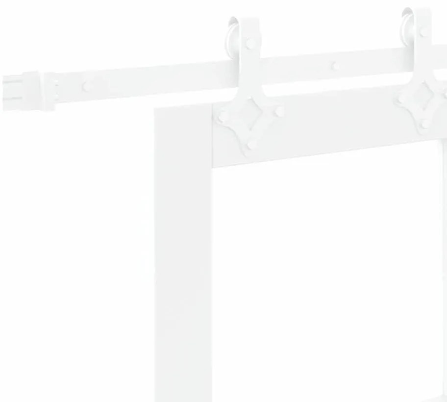 Csúszóajtó Fehér 73.5 x 211 cm Fa és fém