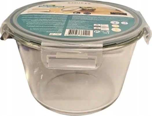 Smukee Üveg Tároló Doboz tároló fedéllel 1,95l 17,5x17,5x11,9cm