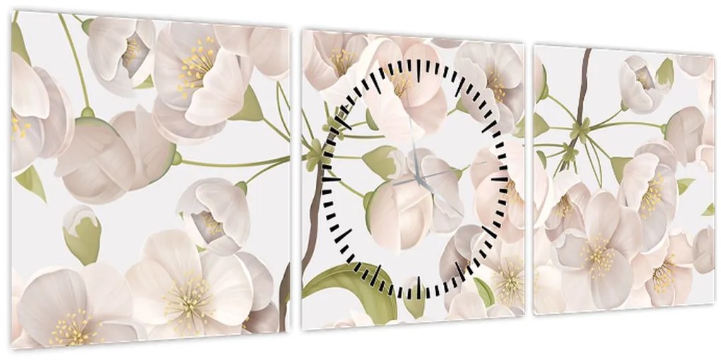 Kép - Virágzás kegyelemmel N⁰1 (órával) (90x30 cm)