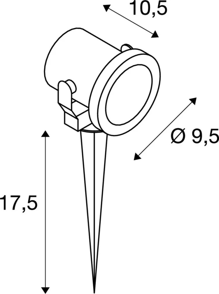 SLV 229740 NAUTILUS Kültéri Növényvilágító Lámpa Rozsdamentes Acél GU10 IP55