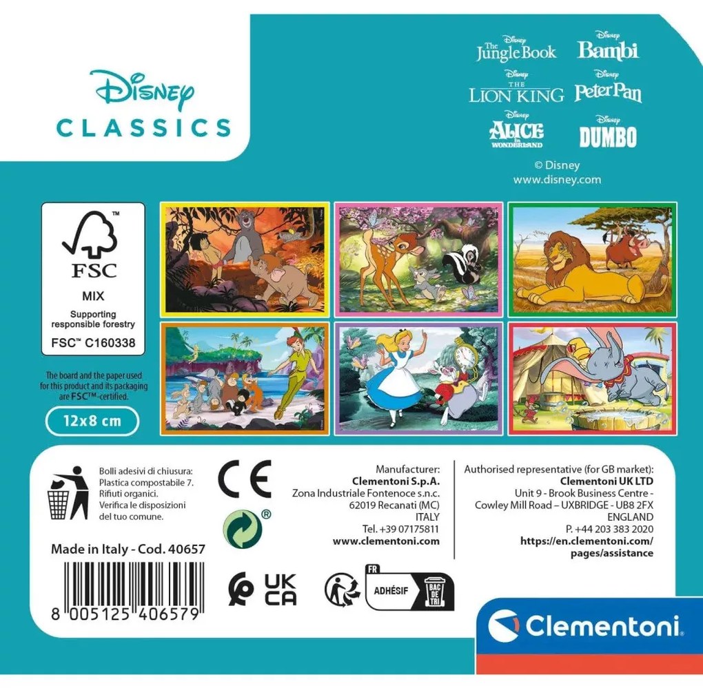 Disney Classics Loveable Stories mesekocka 6 db-os Clementoni