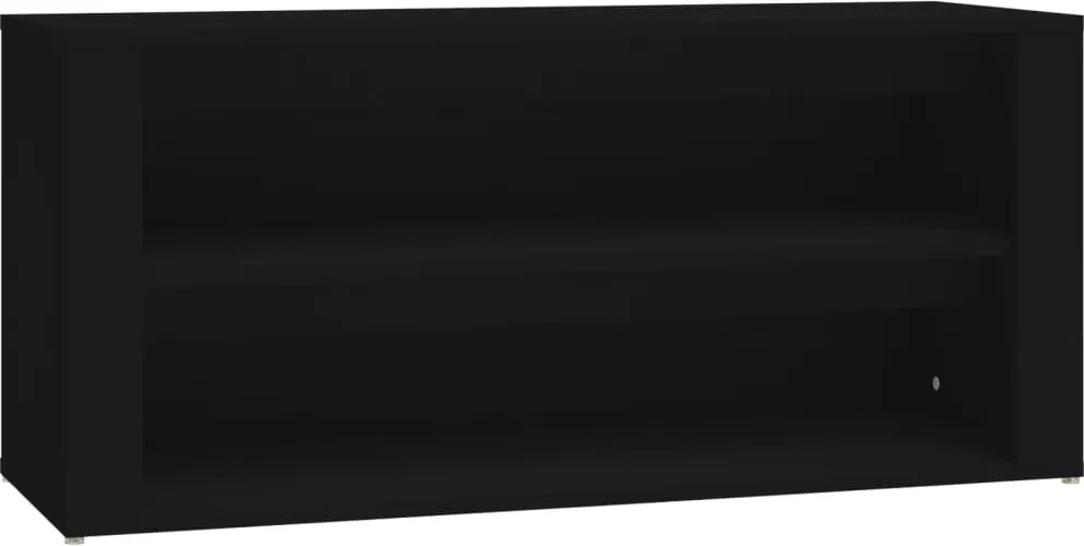 vidaXL fekete szerelt fa cipőtartó 100x35x45 cm