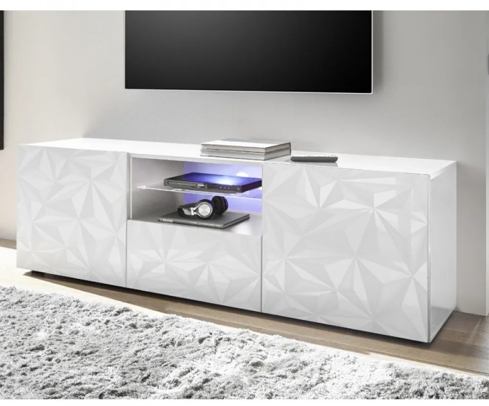 PRISMA Fehér Nagy TV szekrény 2 ajtós 1 fiókos 181cm