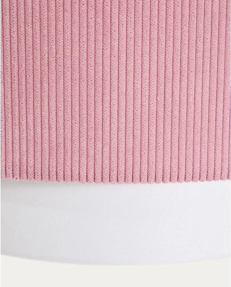 Fehér-világos rózsaszín gyerek függőlámpa textil búrával Bianella – Kave Home