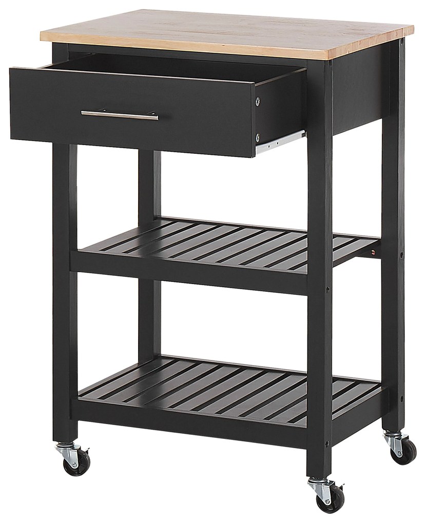 Divatos Fekete Zsúrkocsi HIUMA Beliani